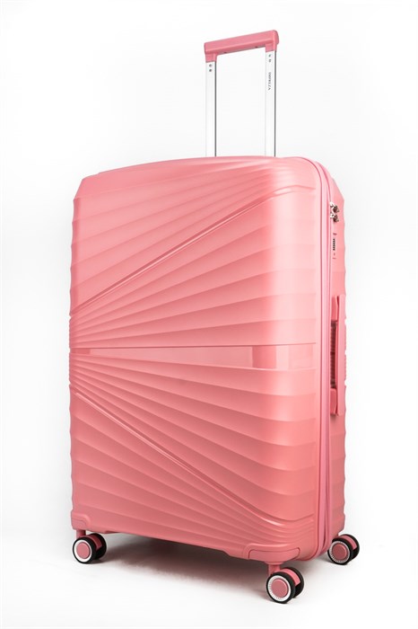 Чемодан большой PP Sweetbags (ракушка) с расширением 50016-XL/розовый - фото 62406