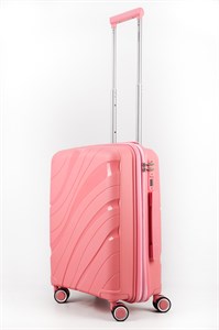 Чемодан маленький PP Sweetbags (волны) с расширением 50006-1/розовый