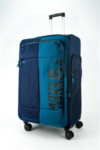 Чемодан текстильный большой Impreza Duo съемные колеса waterproof 50041-L/сине-бирюзовый 50041-XL/сине-бирюзовый