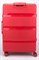 Чемодан большой PP (3 гориз. полосы) с расширением 50002-3/красный 14261