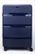 Чемодан большой PP (3 гориз. полосы) с расширением 50002-3/темно-синий 14288