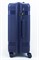 Чемодан средний PP (мелкие полосы) с расширением 50003-2/темно-синий 14256