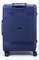 Чемодан средний PP (мелкие полосы) с расширением 50003-2/темно-синий 14256