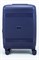 Чемодан маленький PP (мелкие полосы) с расширением 50003-1/темно-синий 14257