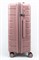 Чемодан средний PP (ромб. полосы) с расширением 50004-2/чайная_роза 14401