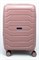 Чемодан маленький PP (ромб. полосы) с расширением 50004-1/чайная_роза 14402