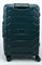 Чемодан средний PP (ромб. полосы) с расширением 50004-2/темно-зеленый 14407