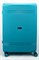 Чемодан большой PP (мелкие полосы) с расширением бирюзовый 14391
