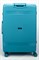 Чемодан большой PP (мелкие полосы) с расширением бирюзовый 14391