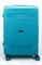 Чемодан средний PP (мелкие полосы) с расширение бирюзовый 14392