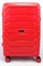 Чемодан средний PP (ромб. полосы) с расширением 50004-2/красный 14395
