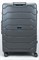 Чемодан большой PP (ромб. полосы) с расширением 50004-3/серый 14403