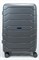 Чемодан средний PP (ромб. полосы) с расширением 50004-2/серый 14404