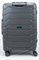 Чемодан средний PP (ромб. полосы) с расширением 50004-2/серый 14404