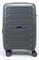 Чемодан маленький PP (ромб. полосы) с расширением 50004-1/серый 14405