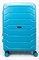Чемодан средний PP (ромб. полосы) с расширением 50004-2/бирюзовый 14424