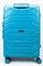 Чемодан средний PP (ромб. полосы) с расширением 50004-2/бирюзовый 14424