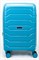 Чемодан маленький PP (ромб. полосы) с расширением 50004-1/бирюзовый 14425