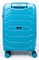 Чемодан маленький PP (ромб. полосы) с расширением 50004-1/бирюзовый 14425