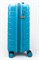 Чемодан маленький PP (ромб. полосы) с расширением 50004-1/бирюзовый 14425