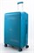 Чемодан большой PP (мелкие полосы) с расширением 50003-3/бирюзовый 14426