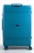 Чемодан большой PP (мелкие полосы) с расширением 50003-3/бирюзовый 14426