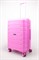 Чемодан средний PP (ромб. полосы) с расширением 50004-2/розовый - фото 59171