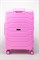 Чемодан средний PP (ромб. полосы) с расширением 50004-2/розовый 14892