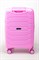 Чемодан маленький PP (ромб. полосы) с расширением 50004-1/розовый 14893