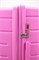 Чемодан маленький PP (ромб. полосы) с расширением 50004-1/розовый 14893