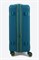 Чемодан средний PP (мелкие полосы) с желтой каемкой и расширением 50003-2/бирюзовый_с_каемкой 15123