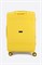 Чемодан средний PP (мелкие полосы) с расширением и синей молнией 50003-2/желтый 15133