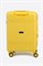 Чемодан маленький PP (мелкие полосы) с расширением и синей молнией 50003-1/желтый 15134