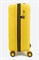 Чемодан маленький PP (мелкие полосы) с расширением и синей молнией 50003-1/желтый 15134