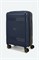 Чемодан маленький PP (мелкие полосы) с желтой каемкой и расширением 50003-1/темно-синий_с_каемкой 15118