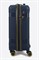 Чемодан маленький PP (мелкие полосы) с желтой каемкой и расширением 50003-1/темно-синий_с_каемкой 15118
