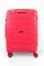 Чемодан средний PP (ромб. полосы) с расширением 50004-2/малиновый 15187