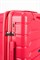 Чемодан средний PP (ромб. полосы) с расширением 50004-2/малиновый 15187