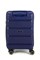 Чемодан маленький PP (4 гориз. полосы)  с желтой каемкой 50001-1/темно-синий_с_каемкой 15255