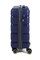 Чемодан маленький PP (4 гориз. полосы)  с желтой каемкой 50001-1/темно-синий_с_каемкой 15255