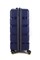 Чемодан большой PP (4 гориз. полосы) с желтой каемкой 50001-3/темно-синий_с_каемкой 15253
