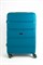 Чемодан большой PP (4 гориз. полосы) с желтой каемкой 50001-3/бирюзовый_с_каемкой 15150