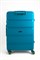 Чемодан большой PP (4 гориз. полосы) с желтой каемкой 50001-3/бирюзовый_с_каемкой 15150