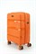 Чемодан маленький PP (3 гориз. полосы) с расширением 50002-1/оранжевый 15702