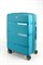 Чемодан средний PP (3 гориз. полосы) с желтой каемкой 50002-2/бирюзовый_с_каемкой 15745