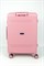 Чемодан средний PP (мелкие полосы) с расширением 50003-2/розовый 16029