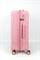 Чемодан средний PP (мелкие полосы) с расширением 50003-2/розовый 16029