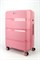 Чемодан большой PP (3 гориз. полосы) с расширением 50002-3/розовый 15585