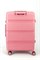 Чемодан средний PP (3 гориз. полосы) с расширением 50002-2/розовый 15586