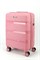 Чемодан маленький PP (3 гориз. полосы) с расширением 50002-1/розовый 15587